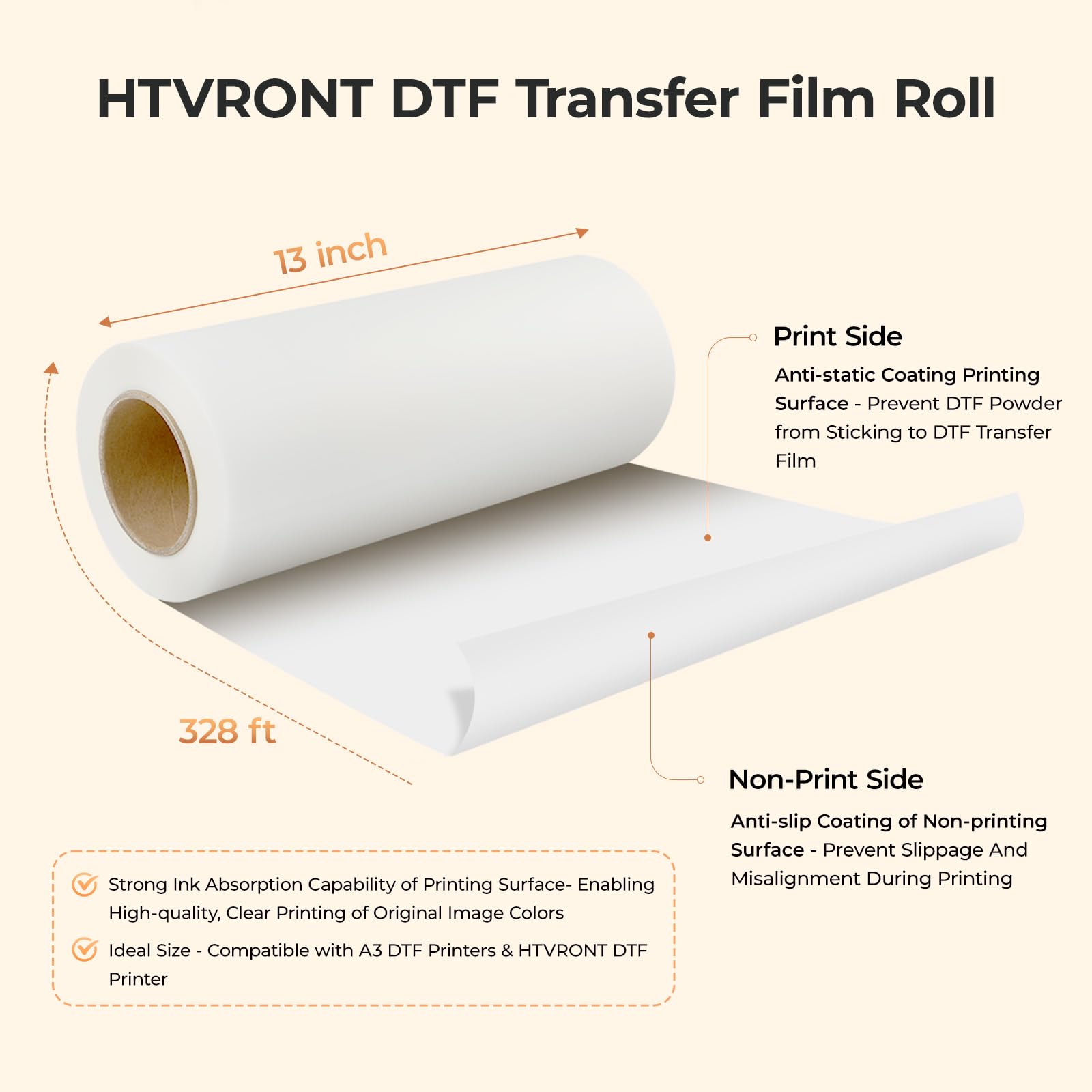 HTVRONT DTF Transfer Film Roll - Dtf Film Roll A3 recension och pris